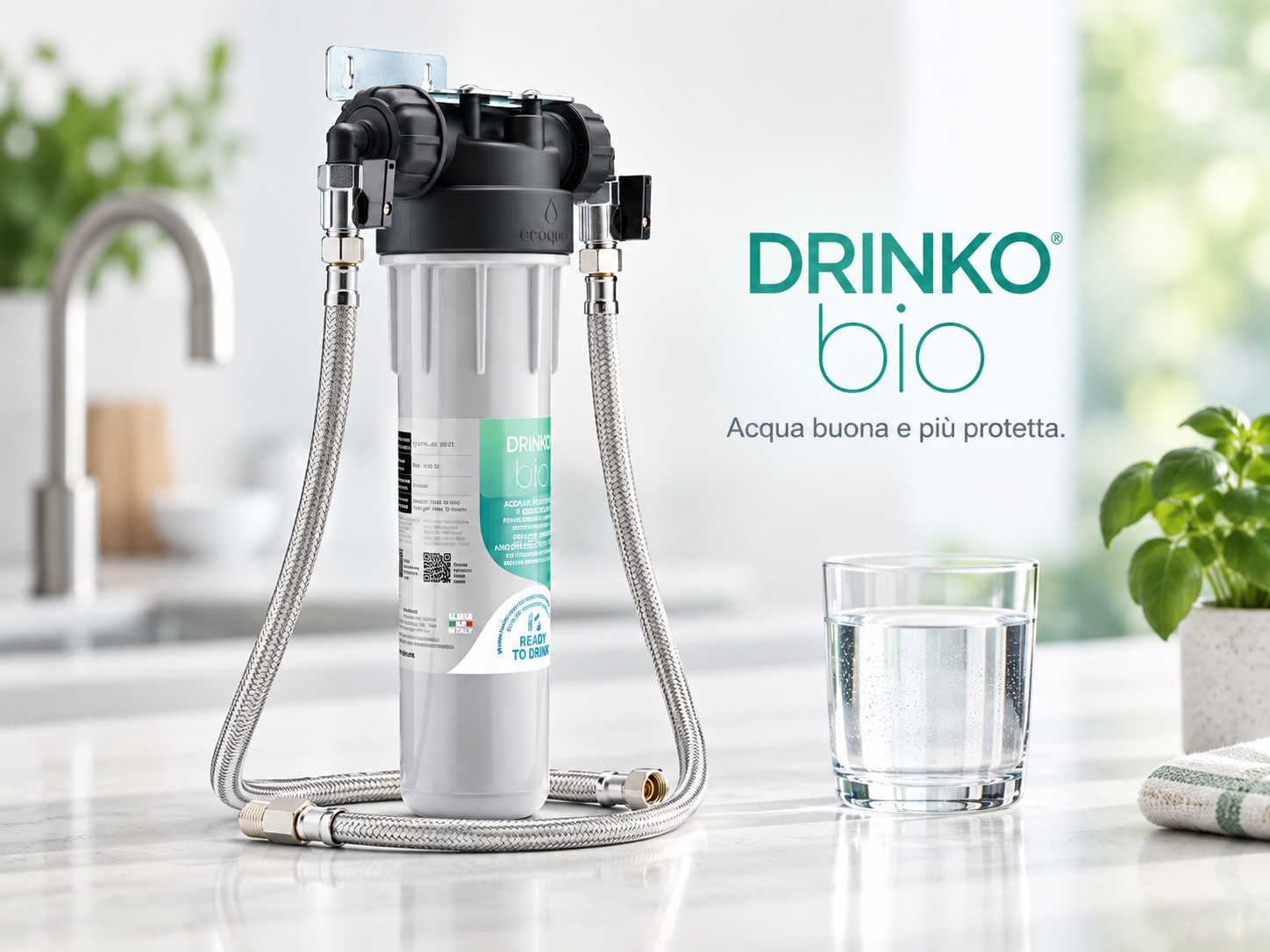 Kit DRINKO bio installato sotto il lavello