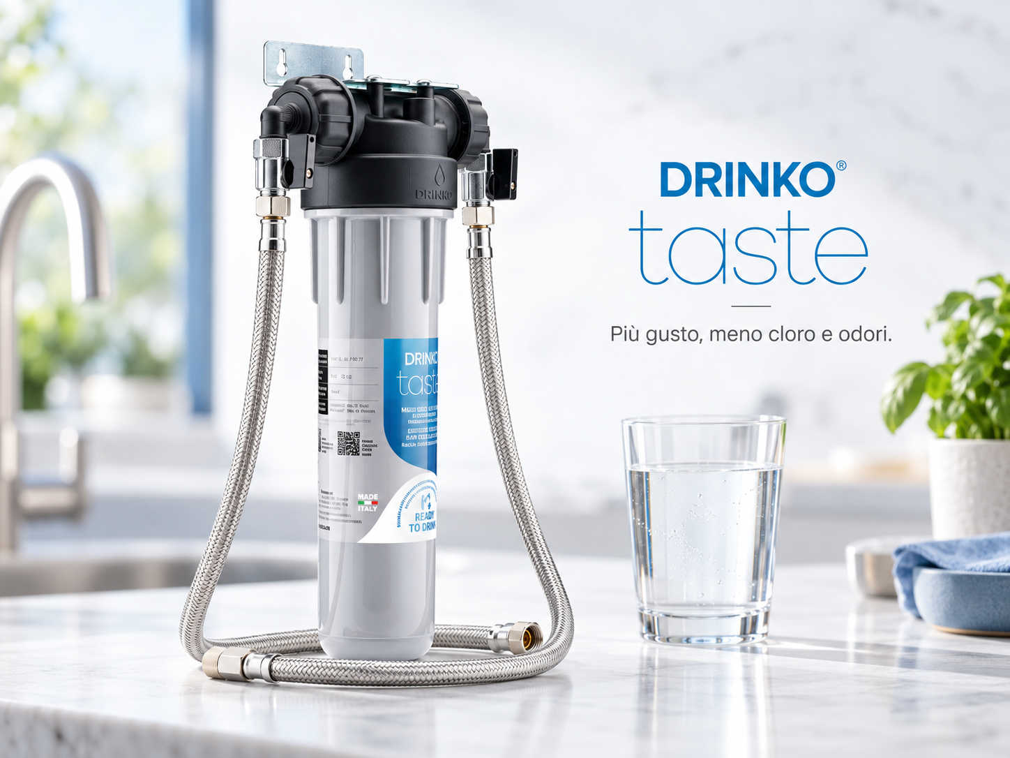 Kit DRINKO taste installato sotto il lavello
